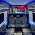 Mercedes Benz Sprinter limo with TV entertainment system in New York