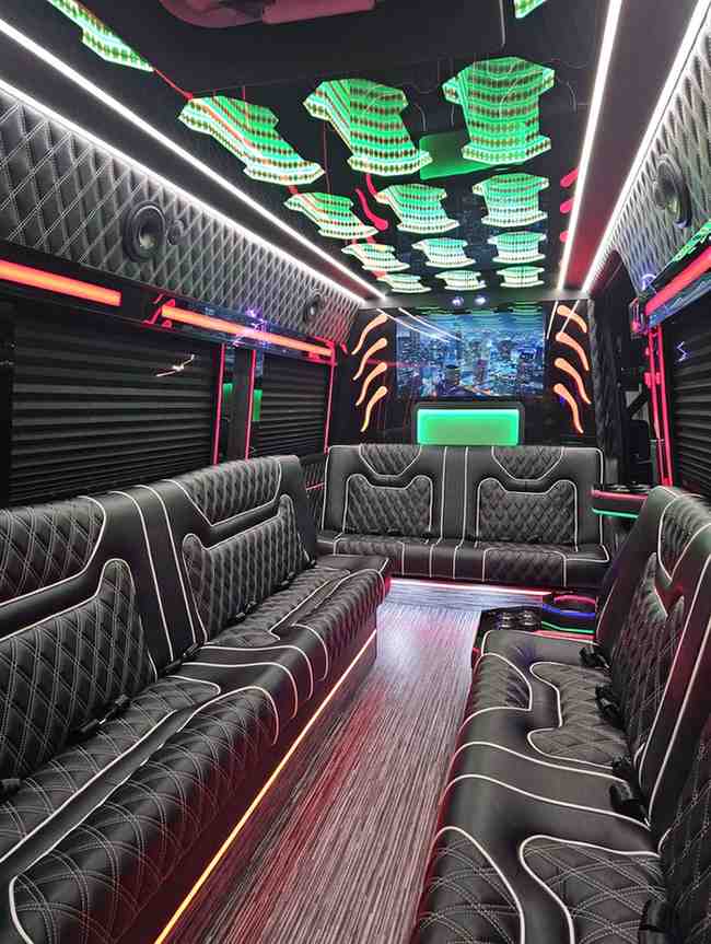 Mercedes Benz Sprinter limo for group transportation in New York City