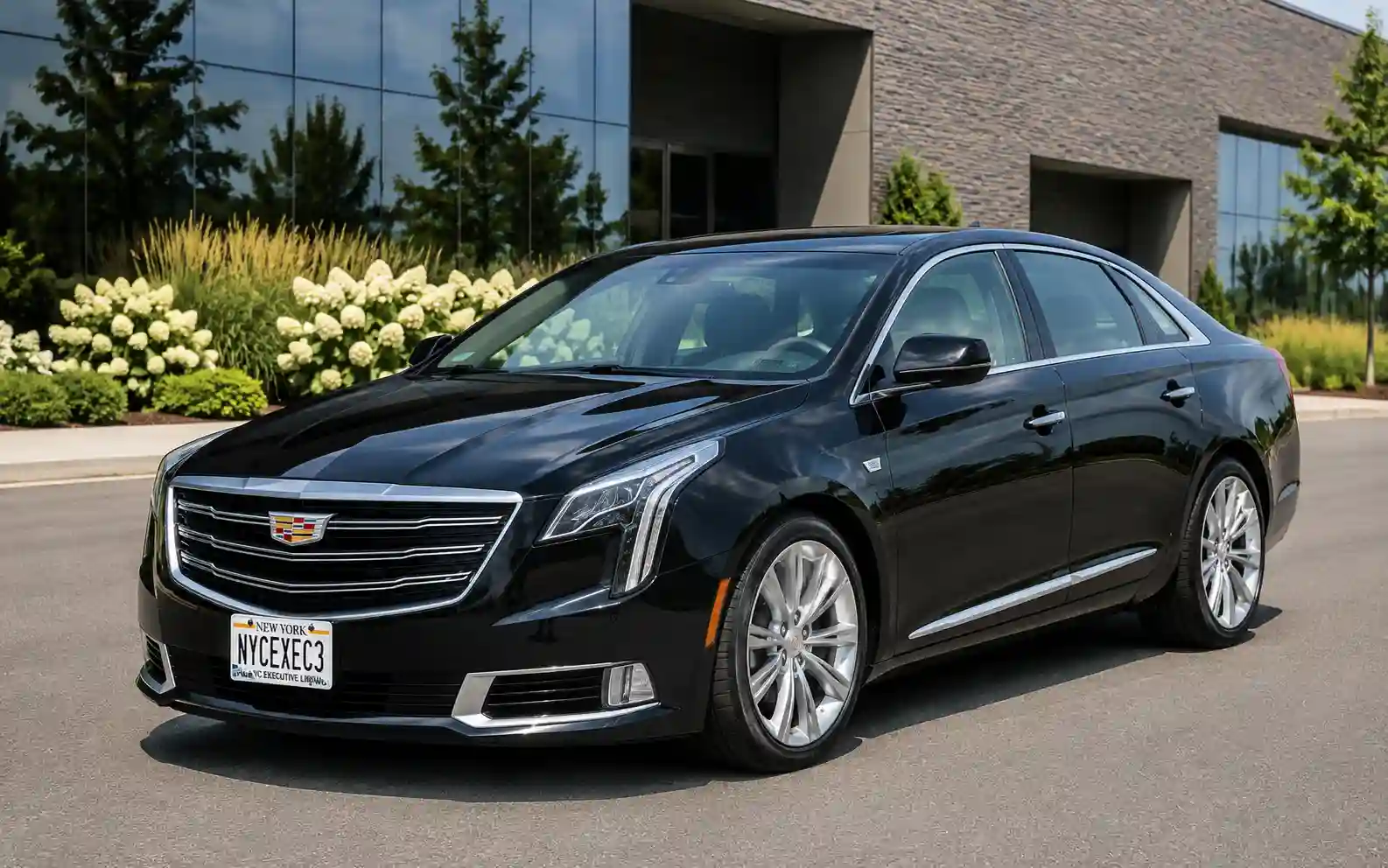 Black executive sedan for airport transfers in New York